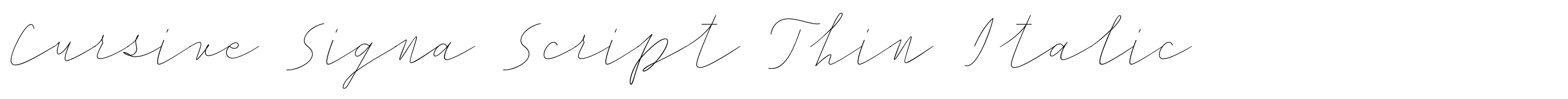 Cursive Signa Script Thin Italic
